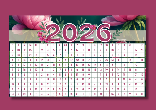 Wyzwanie A5 wersja kwiatowa 2026 drukowana