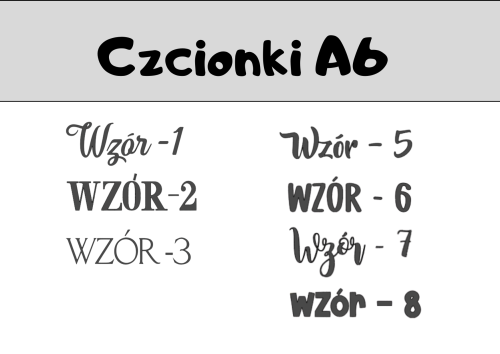Czcionki A6