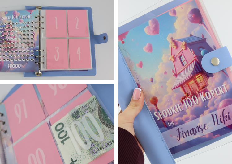 Binder A5 zielony + zestaw 100 kopert candy 3