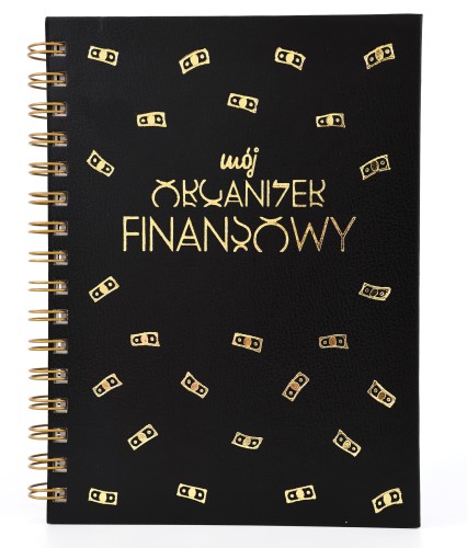 Organizer Finansowy Niedatowany okładka CZARNA - gotowy plik do druku