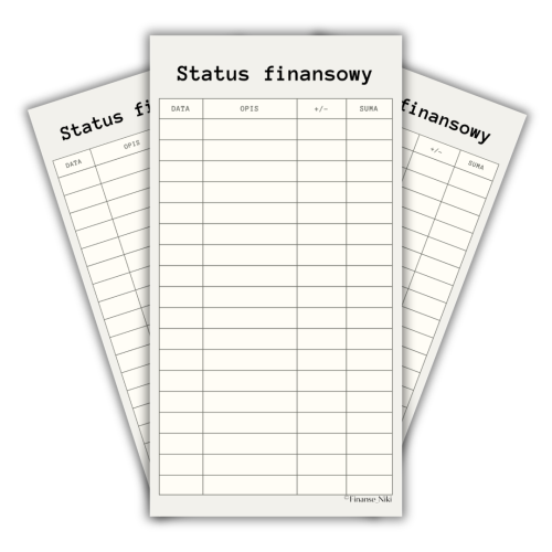 Status Finansowy czarno-biały